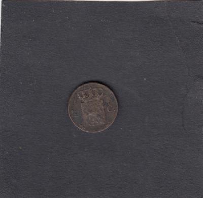 Beschrijving: 1/2 Cent WILLEM III 